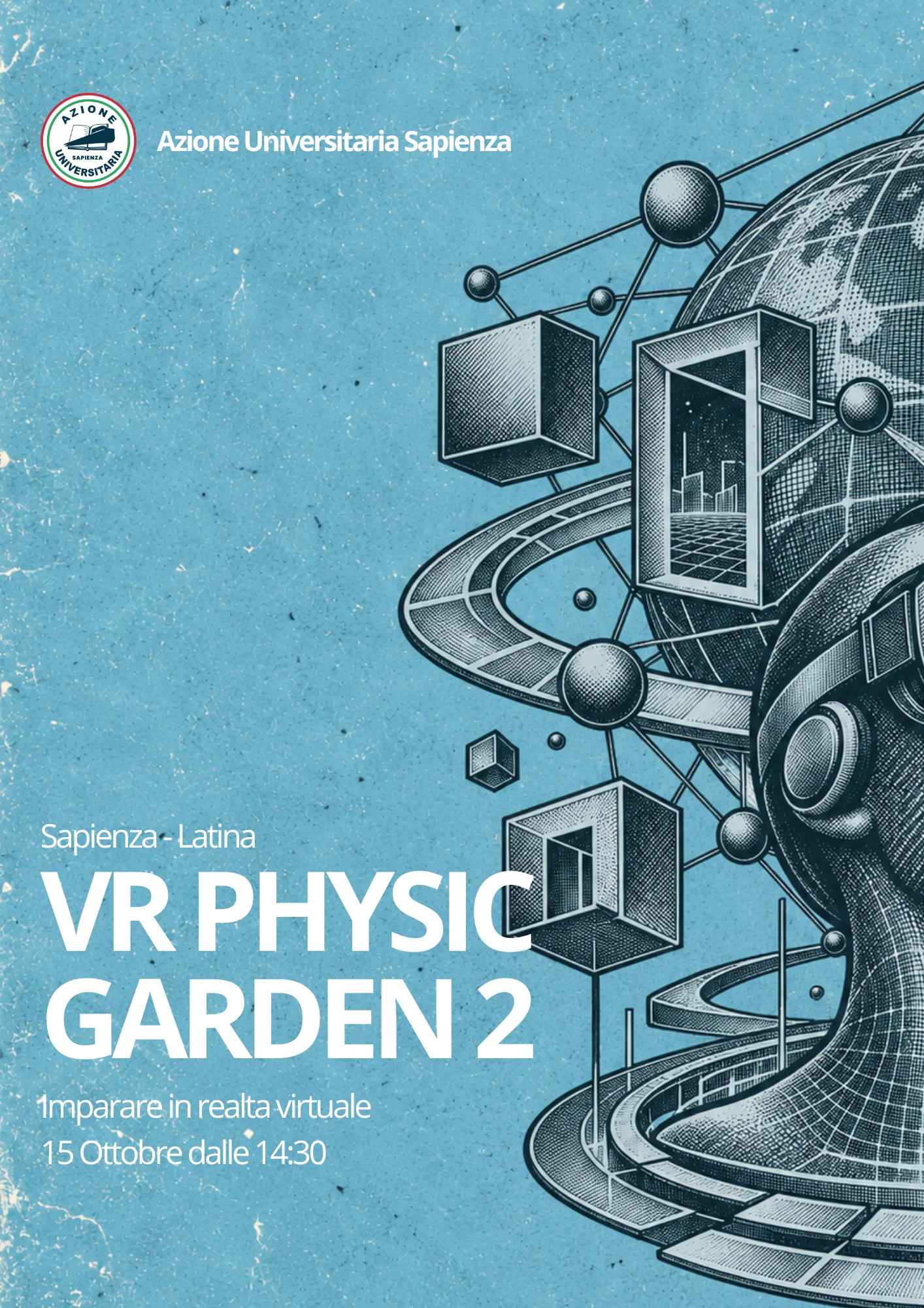 Locandina originale VR Physic Garden 2: 15 ottobre dalle 14:30, Sapienza a Latina